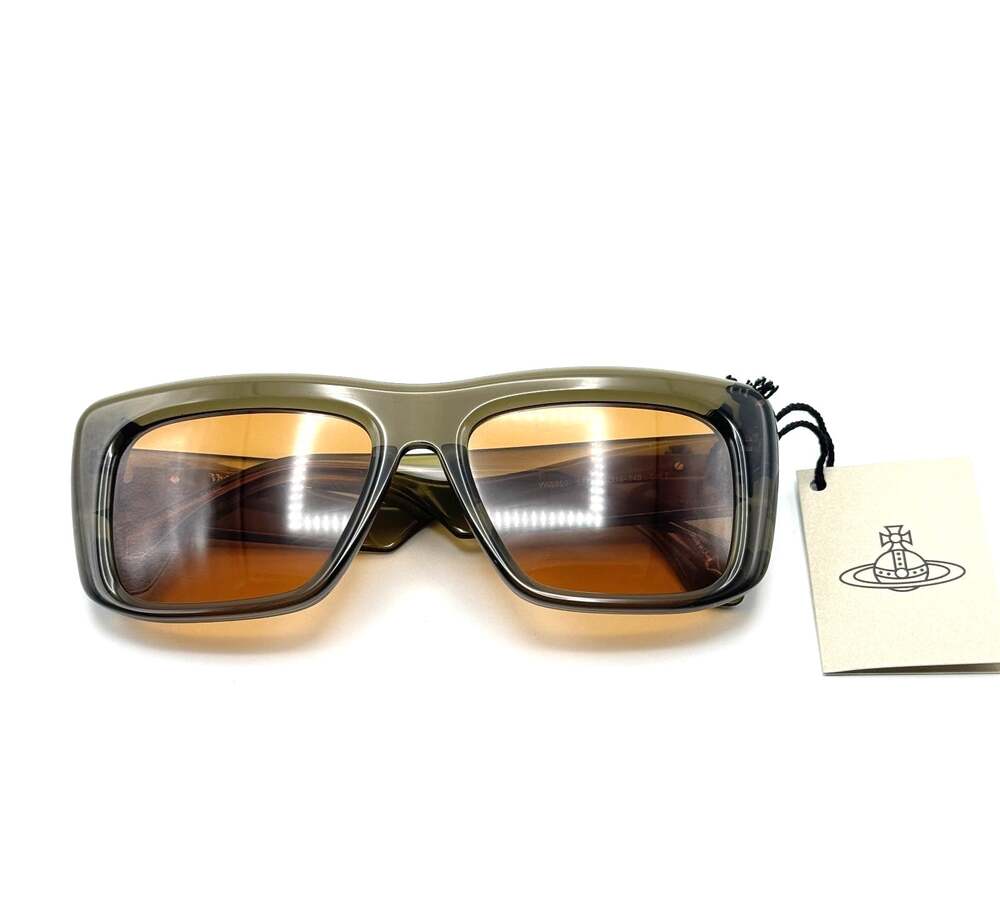 Vivienne Westwood Sunglasses Laurent VW5050 537 Khaki Frame Brown Lens 55-18-140